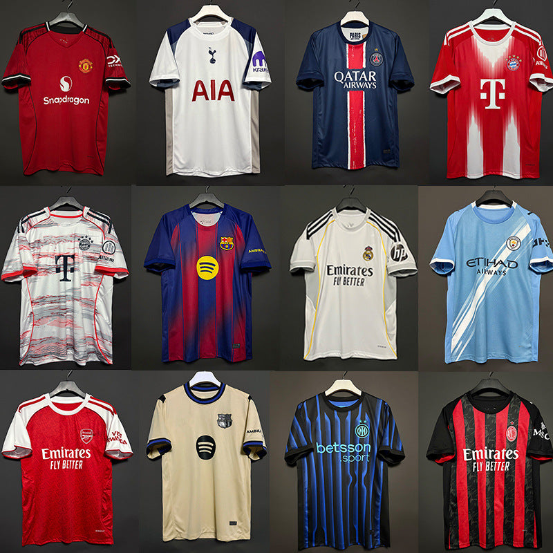 Champions league short sleeve football shirts
